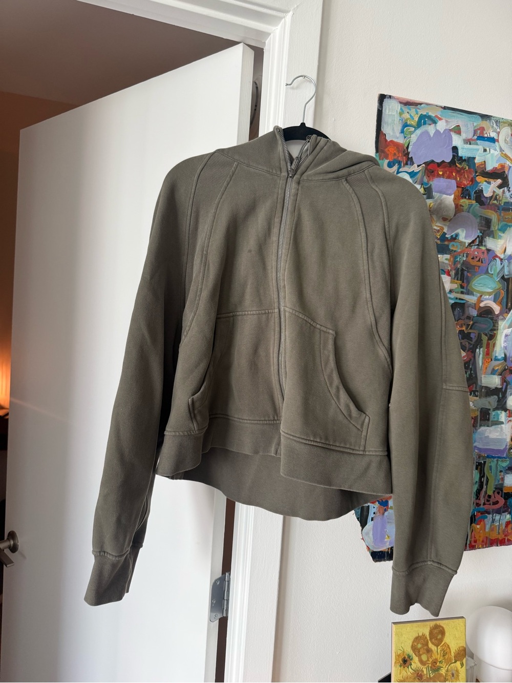 Olive Green lululemon scuba Zip-Up Hoodie